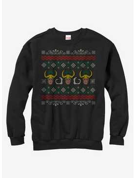 Marvel Loki Ugly Christmas Sweater Girls Sweatshirt, , hi-res