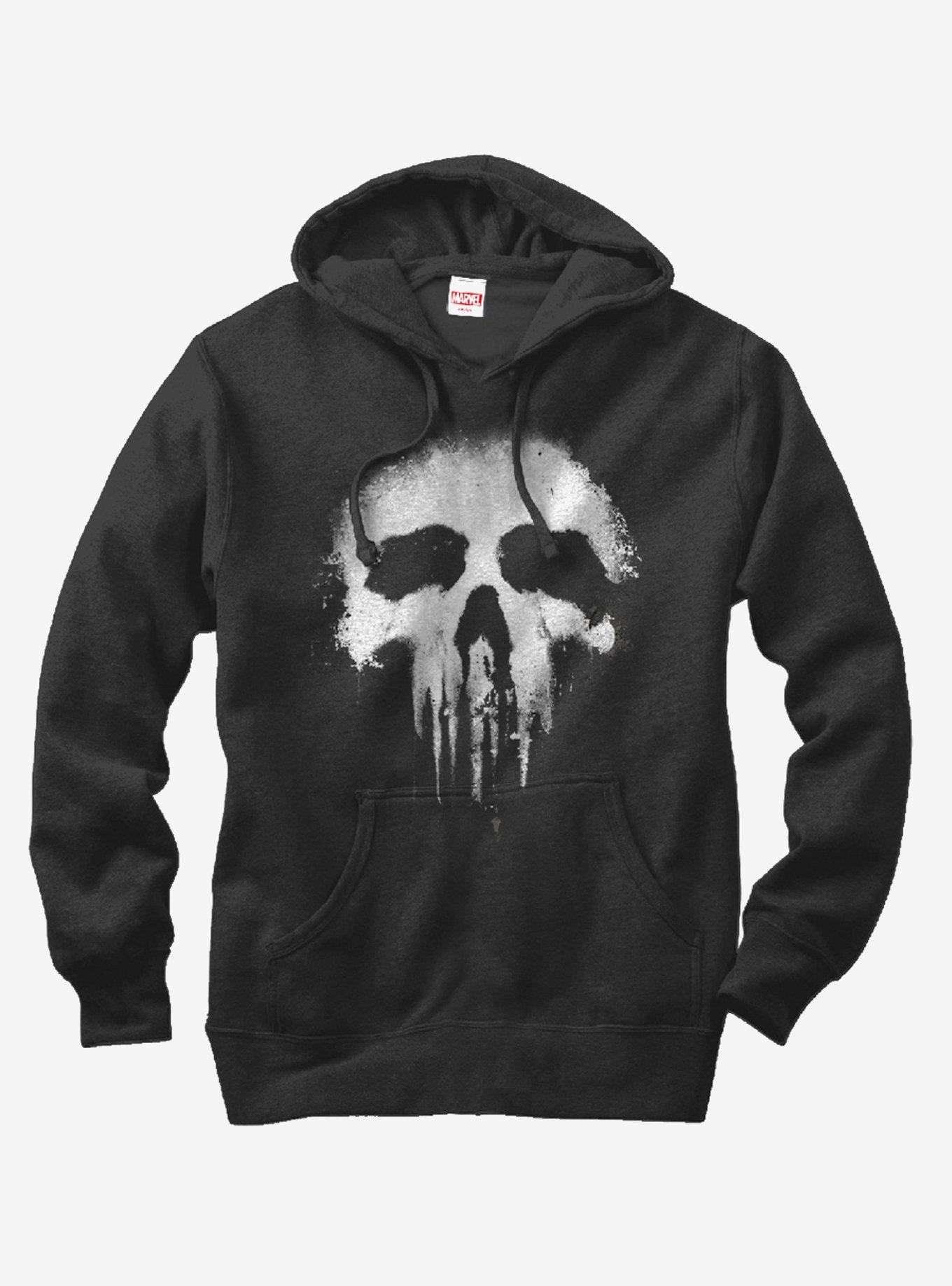 Marvel The Punisher Skull Logo Hoodie, BLACK, hi-res