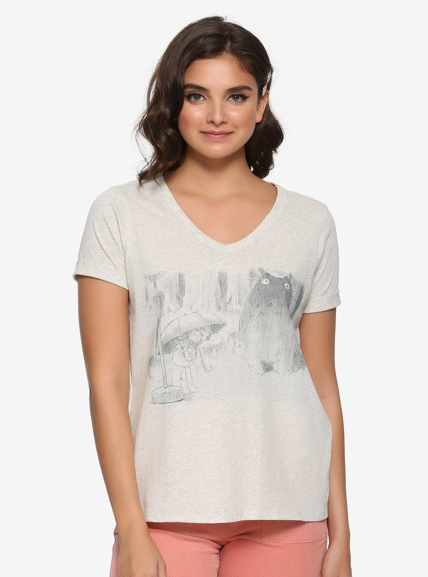 Studio Ghibli My Neighbor Totoro 30th Anniversary Bus Stop V-Neck T-Shirt, MULTI, hi-res