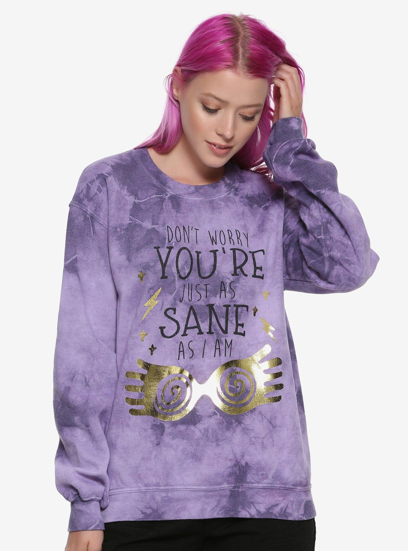 Harry Potter Luna Lovegood Just As Sane As I Am Girls Sweatshirt, TIE DYE, hi-res