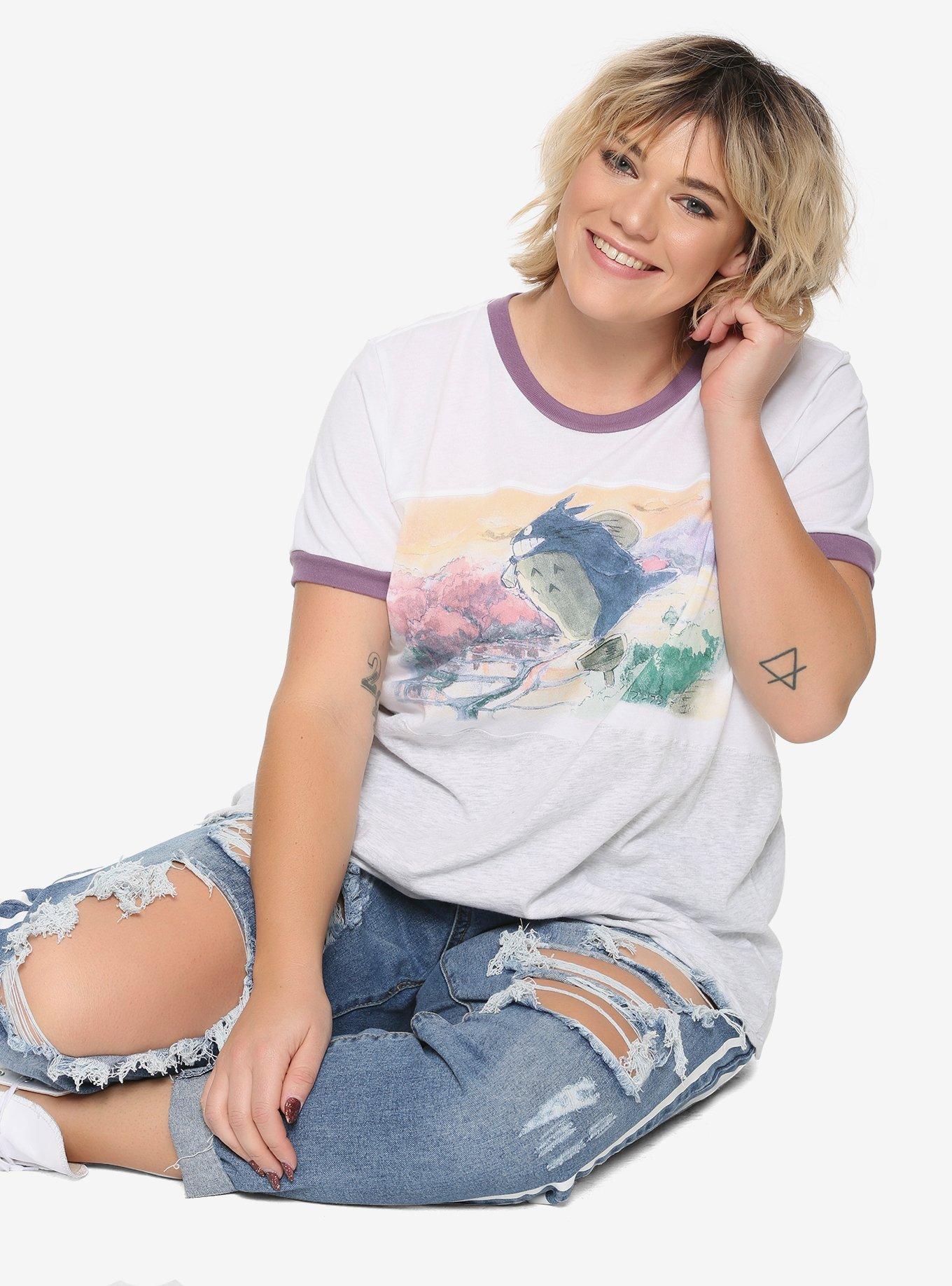Studio Ghibli My Neighbor Totoro 30th Anniversary Heathered Ringer T-Shirt Plus Size, MULTI, hi-res