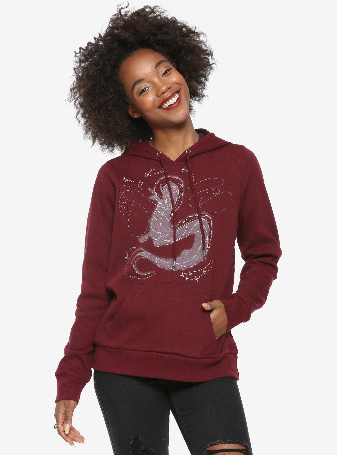 Studio Ghibli Spirited Away Haku Hoodie, BURGUNDY, hi-res