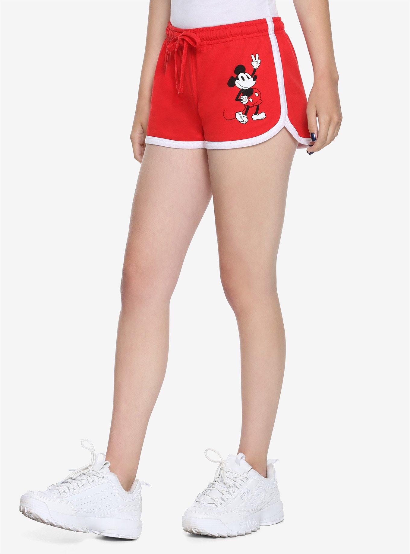 Disney Mickey Mouse Girls Lounge Shorts, RED, hi-res