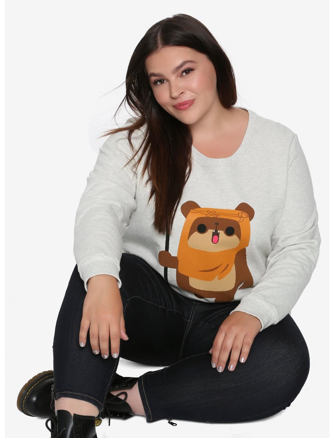 Star Wars Ewok Sweatshirt Plus Size, HEATHER GREY, hi-res