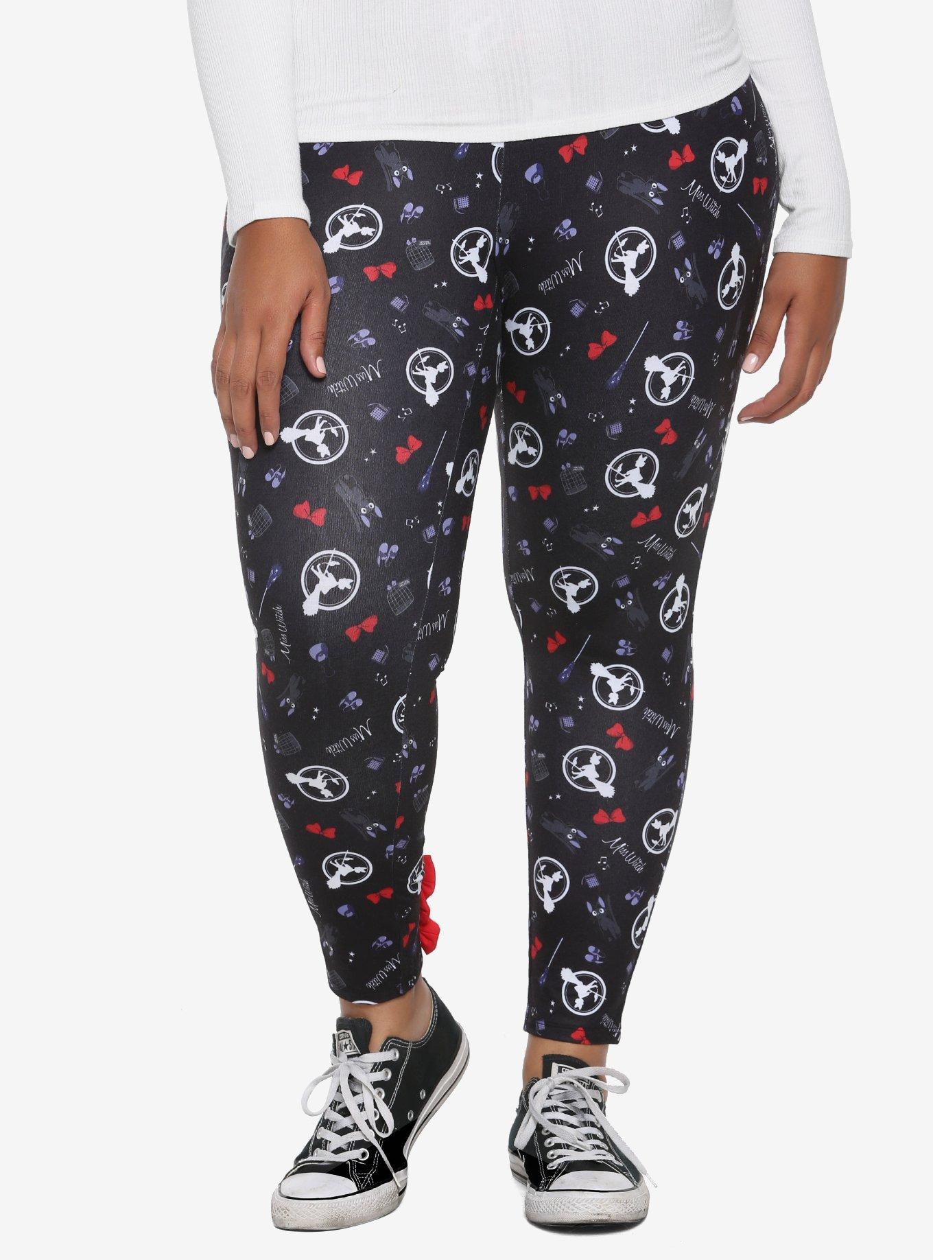 Studio Ghibli Kiki's Delivery Service Triple Bow Leggings Plus Size, MULTI, hi-res