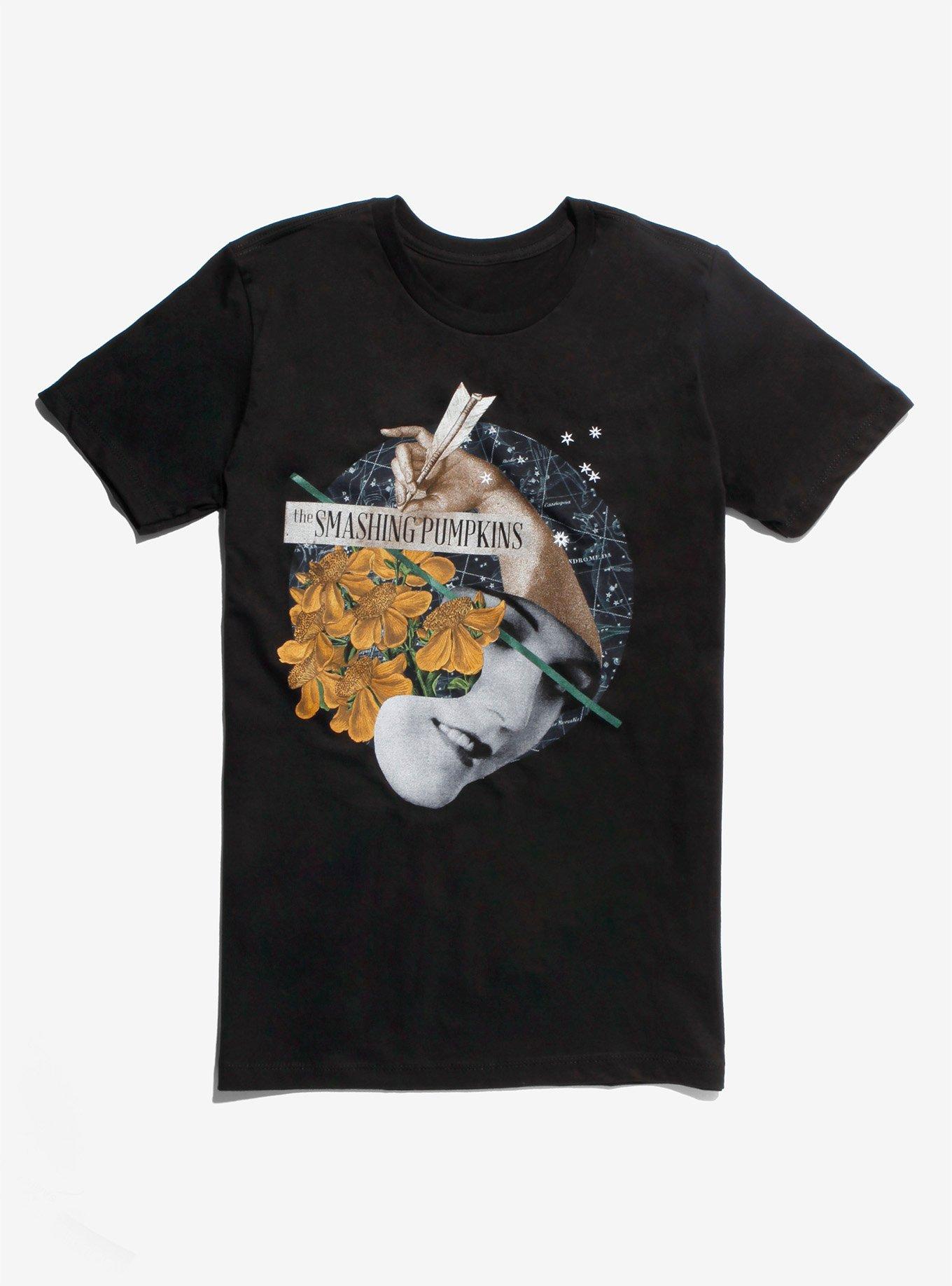 The Smashing Pumpkins Flowers T-Shirt, BLACK, hi-res
