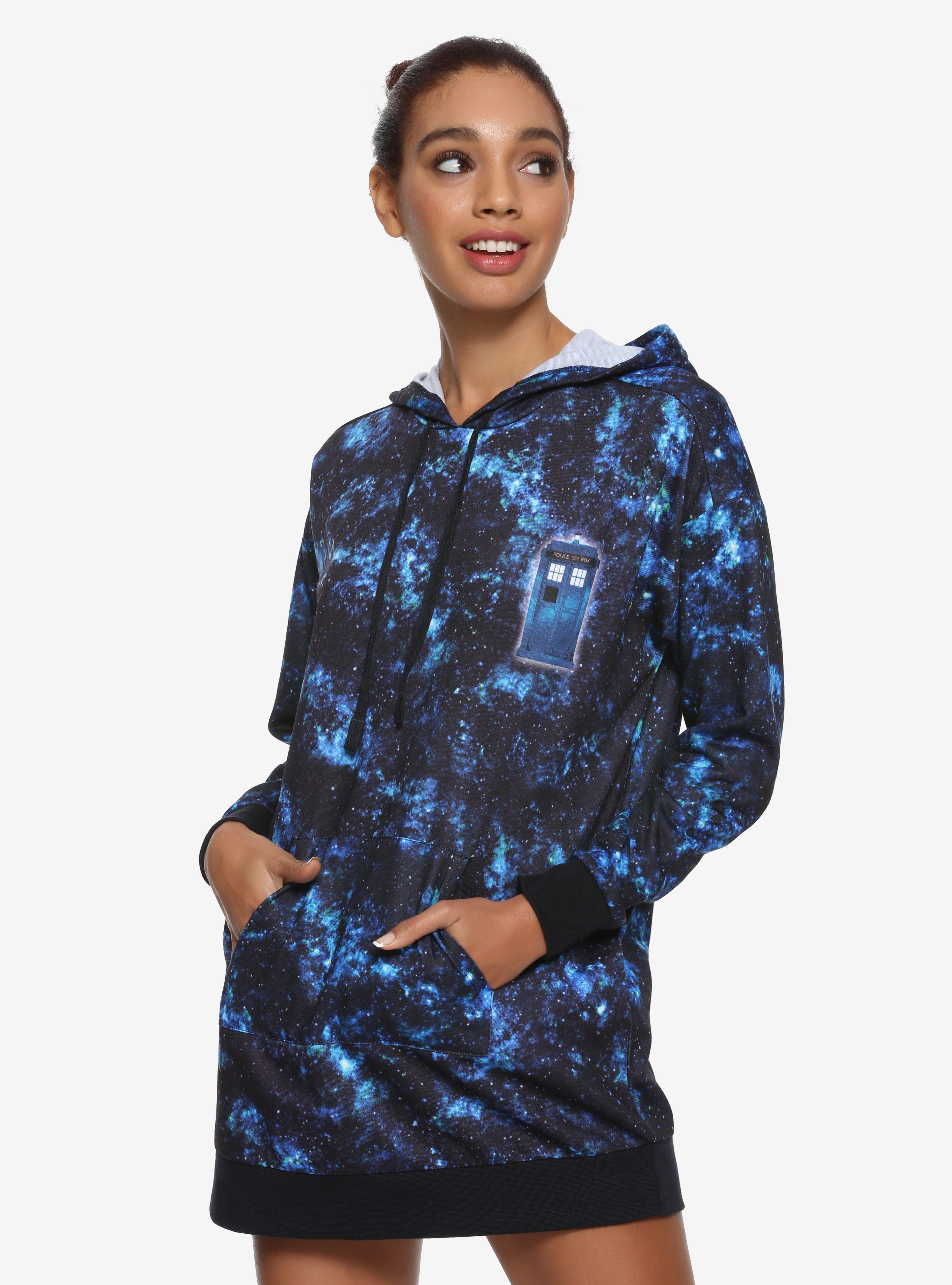 Doctor Who Galaxy TARDIS Hoodie Dress, MULTI, hi-res