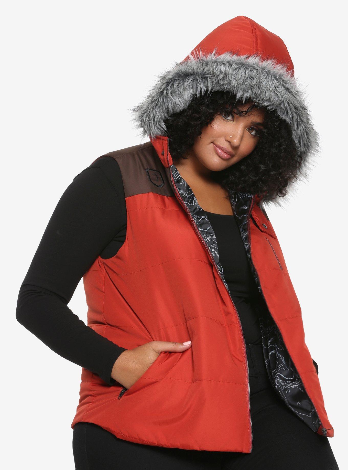 Tomb Raider Rise Of The Tomb Raider Puffer Vest Plus Size, MULTI, hi-res