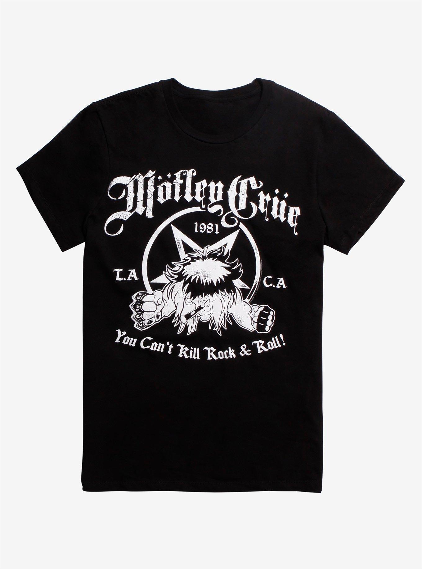 Motley Crue You Can't Kill Rock & Roll T-Shirt, BLACK, hi-res view 1