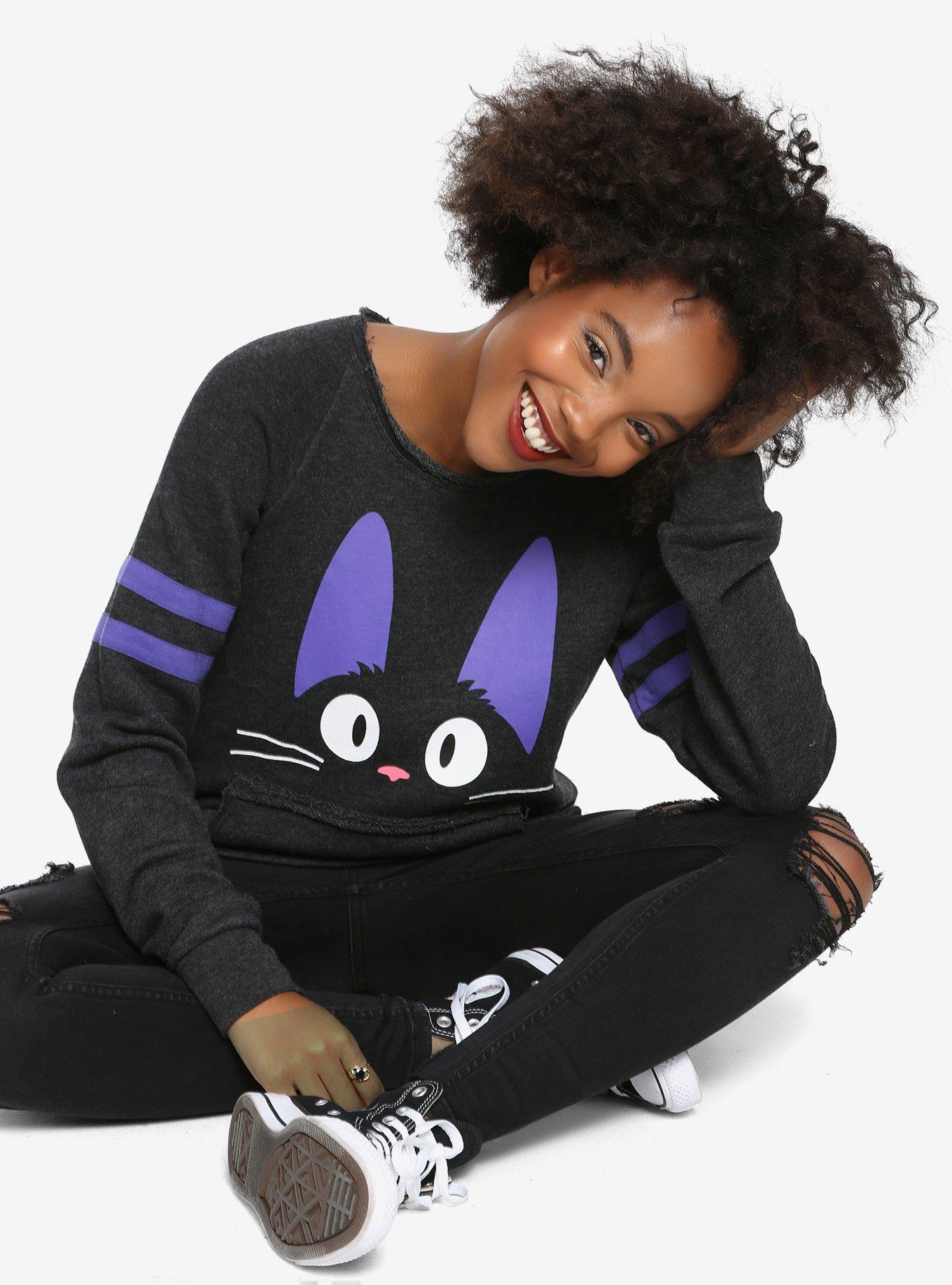 Studio Ghibli Kiki's Delivery Service Jiji Long Pullover, MULTI, hi-res