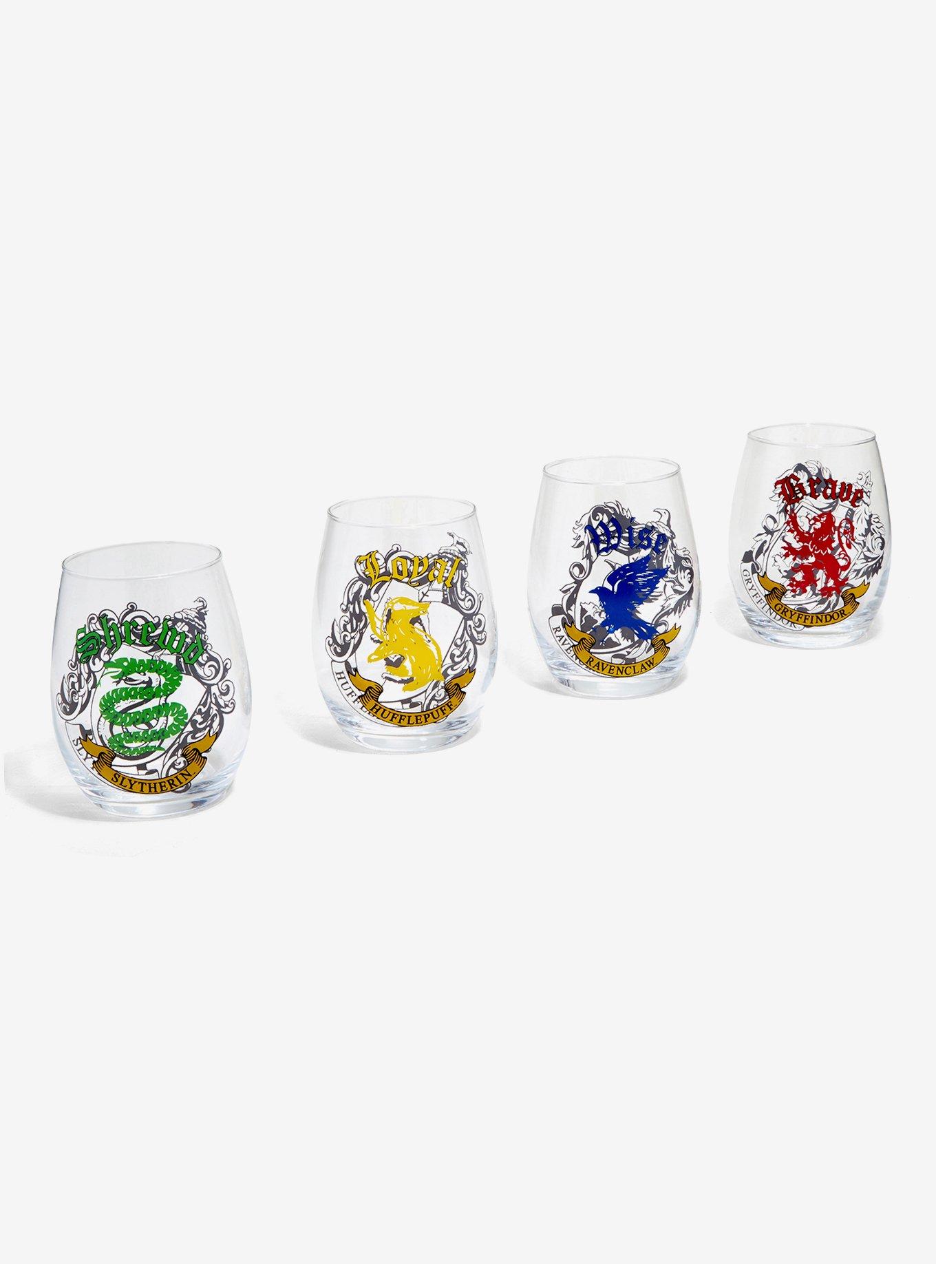 Harry Potter House Crest Wine Glass Set | Hot Topic