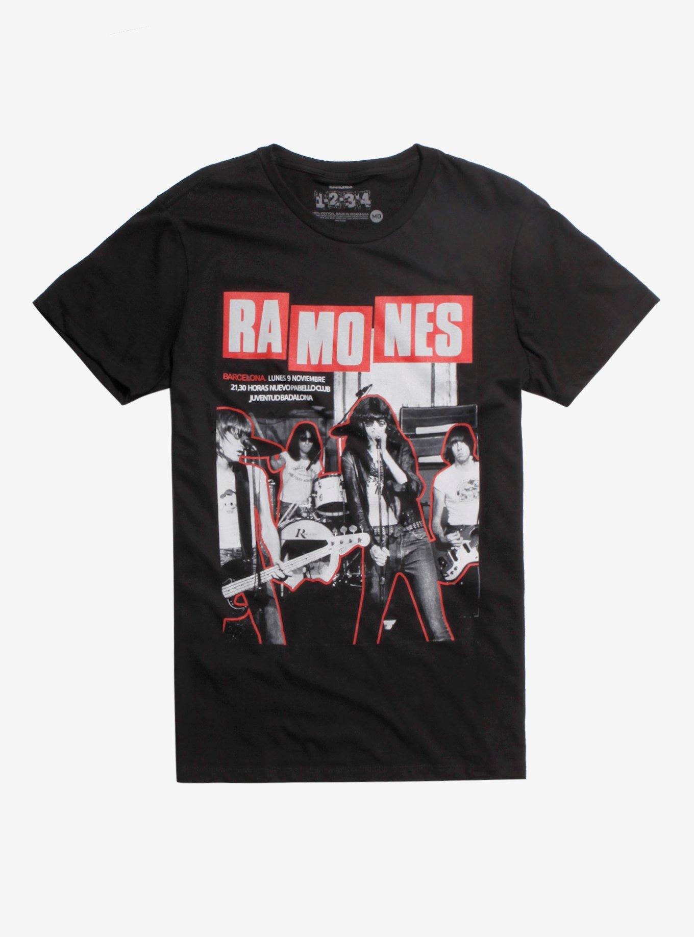 The Ramones Barcelona Tour T-Shirt, BLACK, hi-res