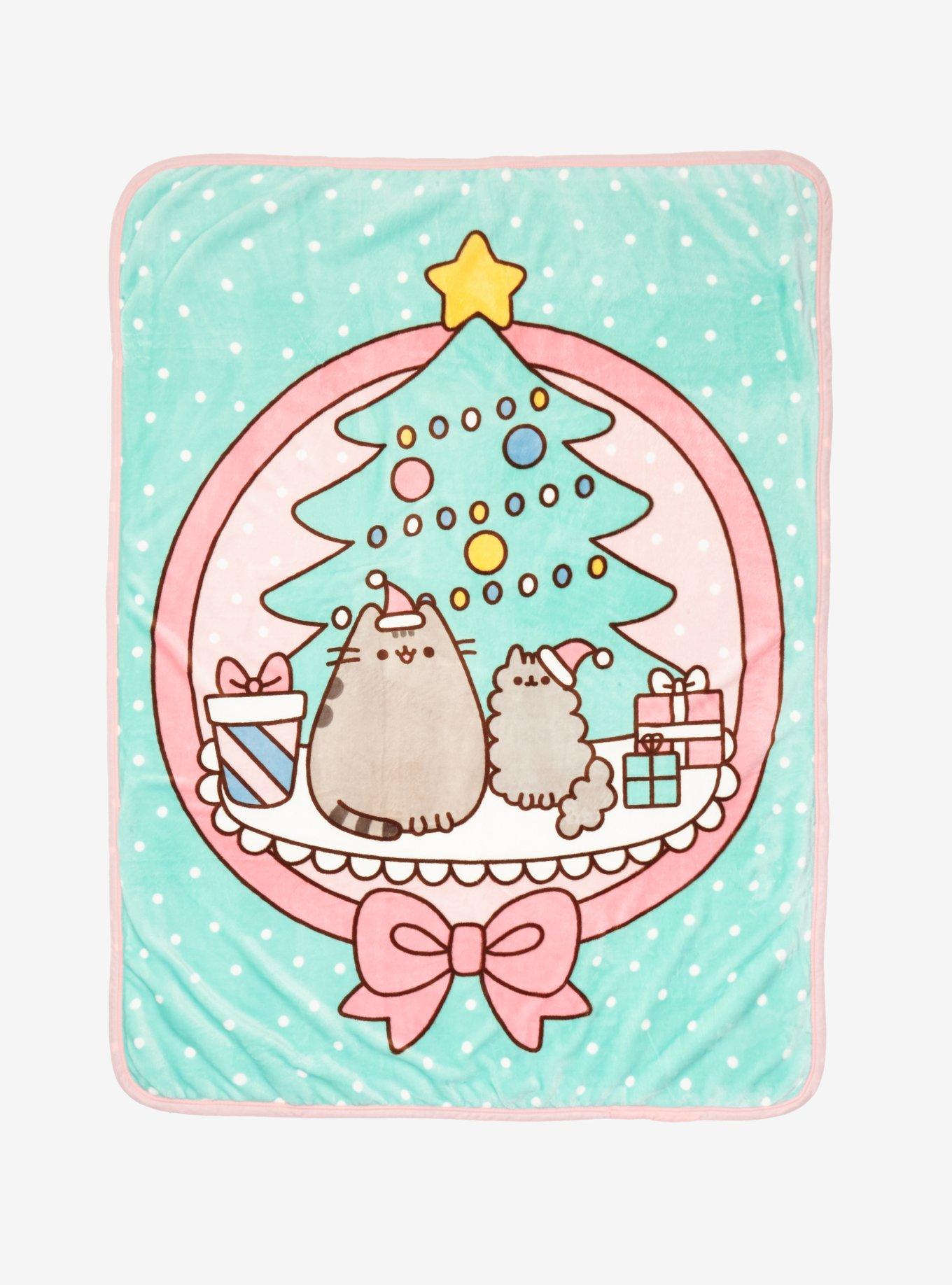 Pusheen Pastel Holiday With Stormy Sherpa Throw Blanket Hot Topic