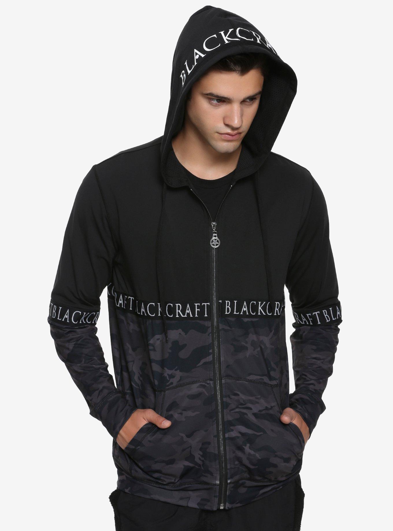 BlackCraft Color-Block Camo Hoodie, BLACK, hi-res