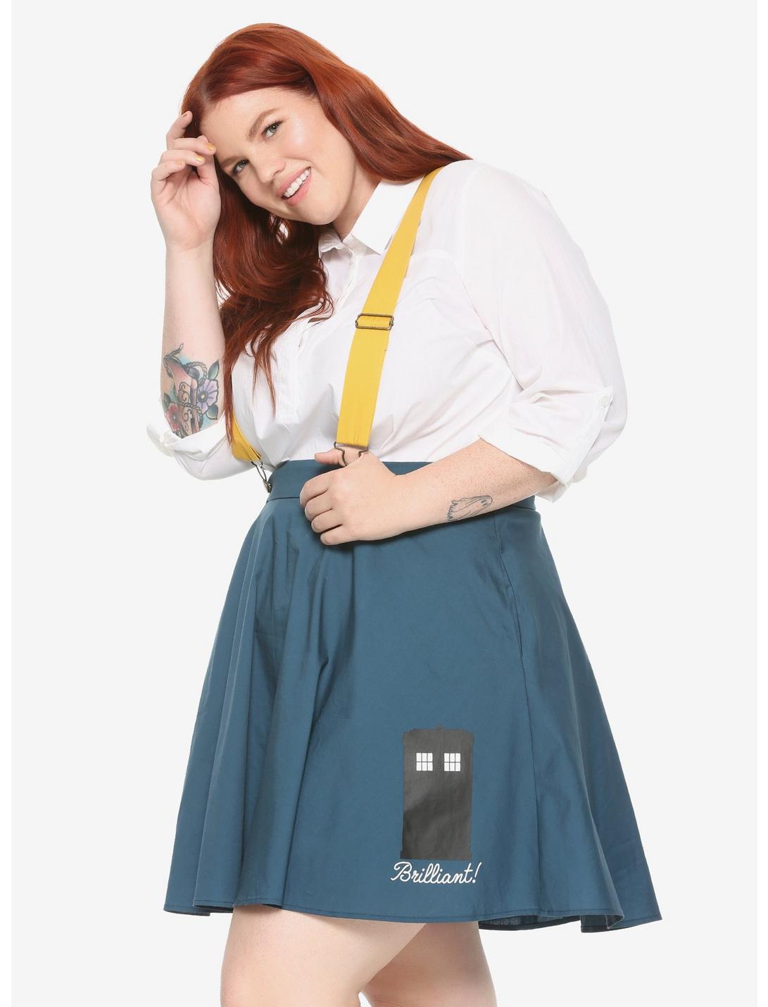 Doctor Who Brilliant Suspender Skirt Plus Size, MULTI, hi-res