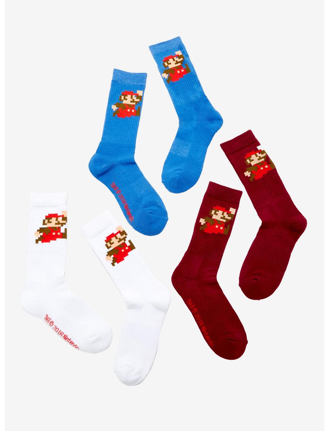 Nintendo Super Mario Crew Socks 3 Pair, , hi-res
