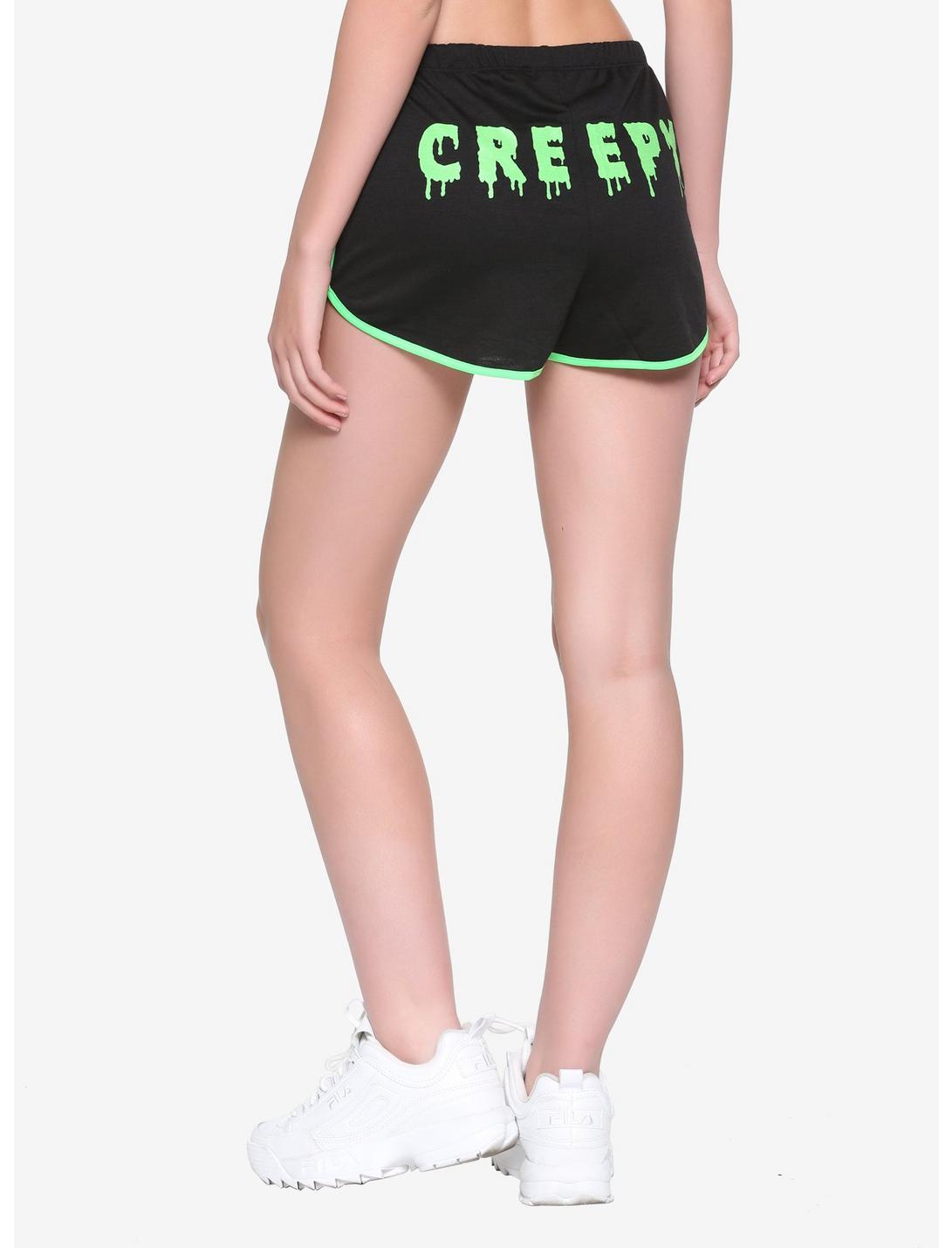 Creepy Lounge Shorts, GREEN, hi-res