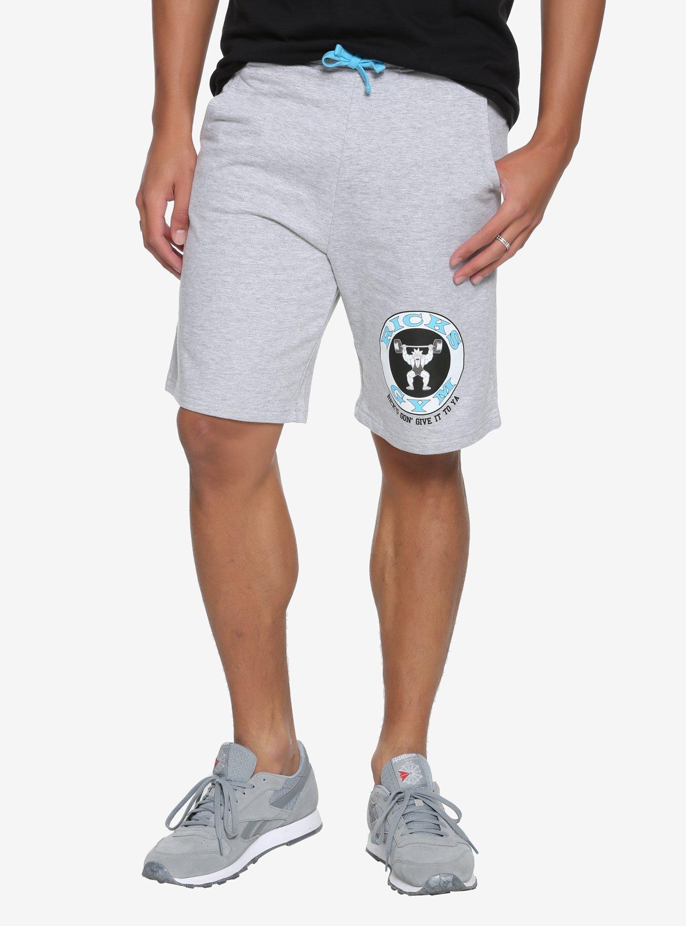 Rick And Morty Rick's Gym Shorts - BoxLunch Exclusive, GREY, hi-res