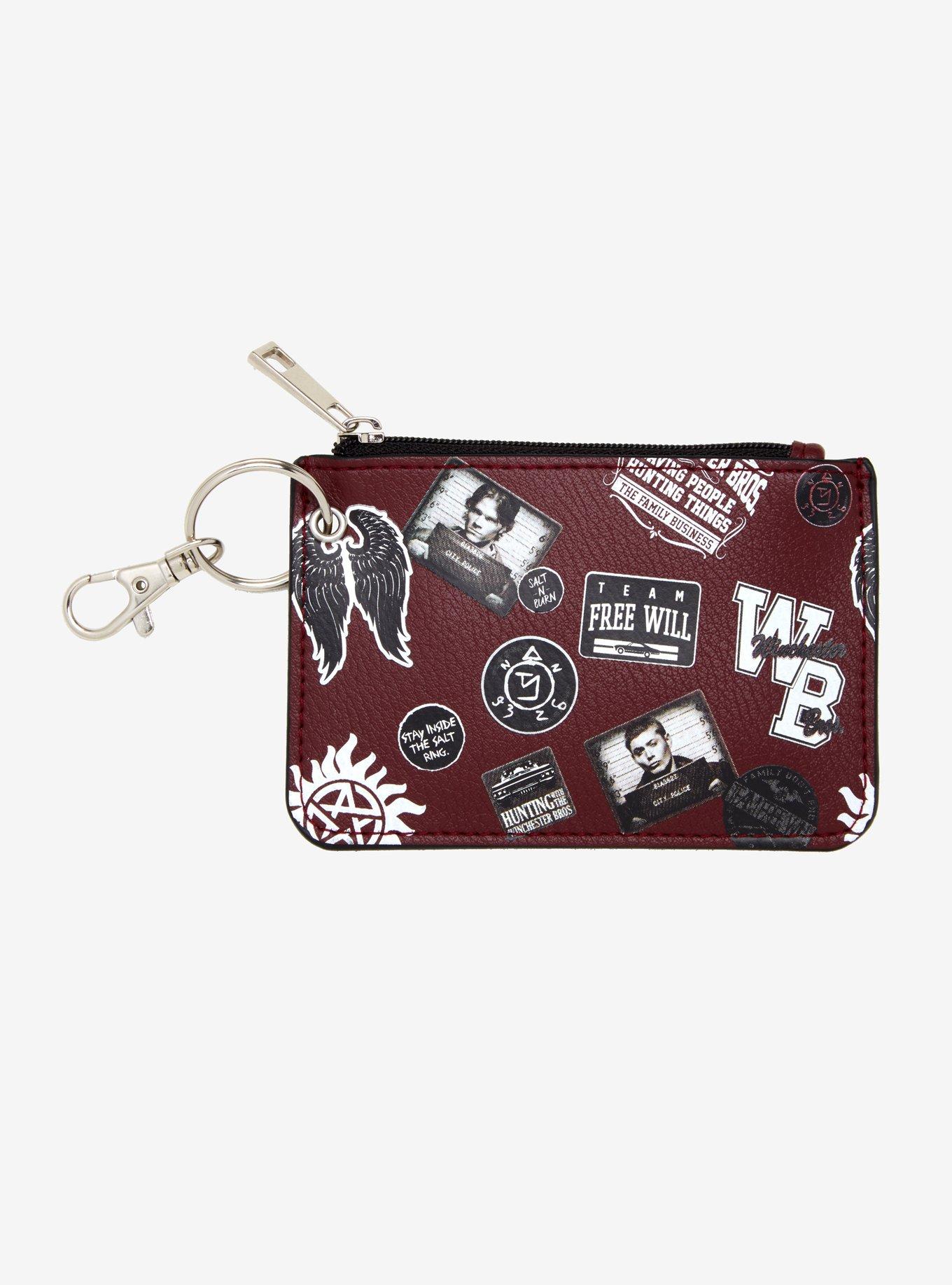 Supernatural Burgundy Badge Key Ring ID Wallet, , hi-res