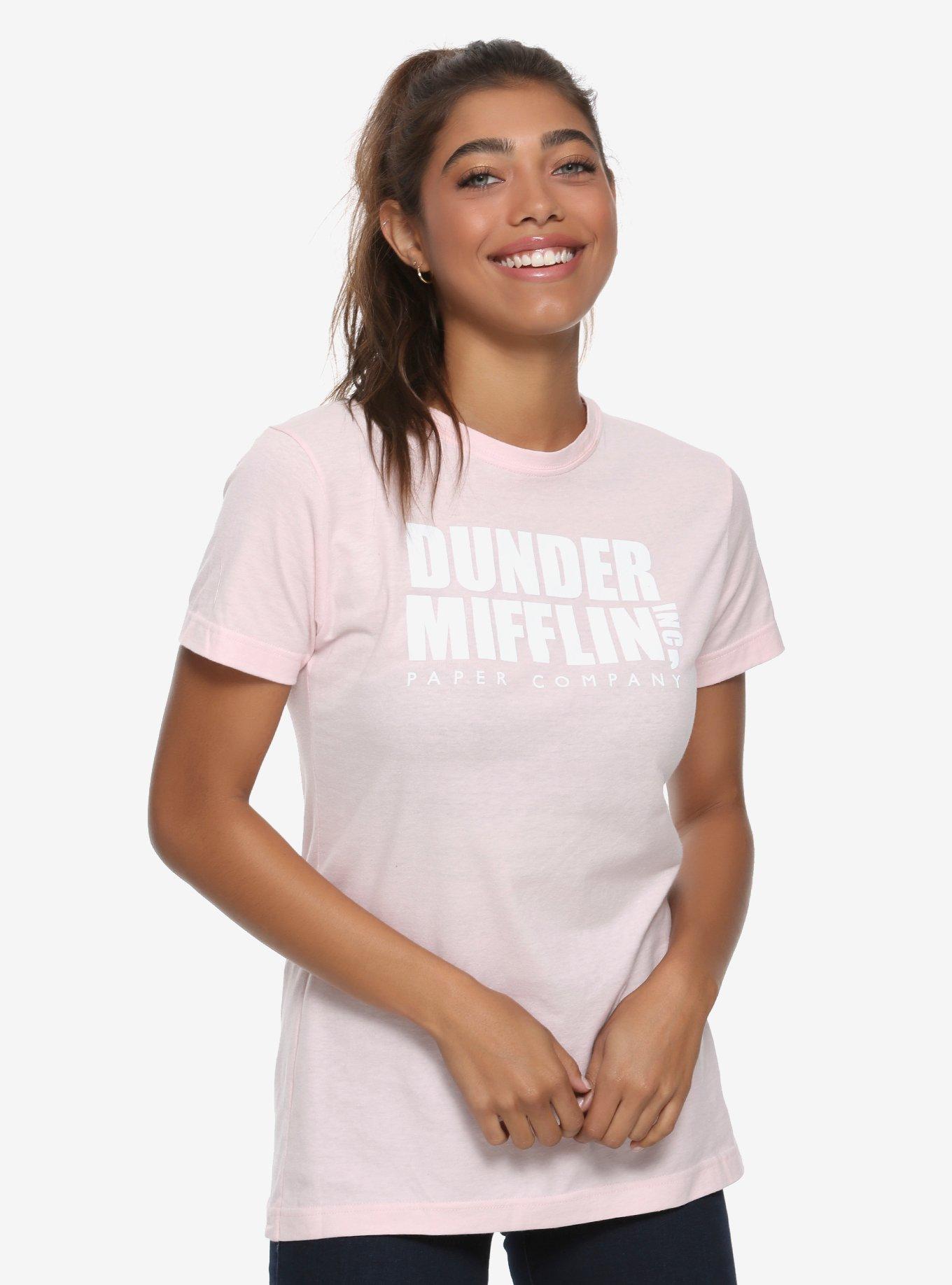 The Office Dunder Mifflin Pink Womens Tee - BoxLunch Exclusive | BoxLunch