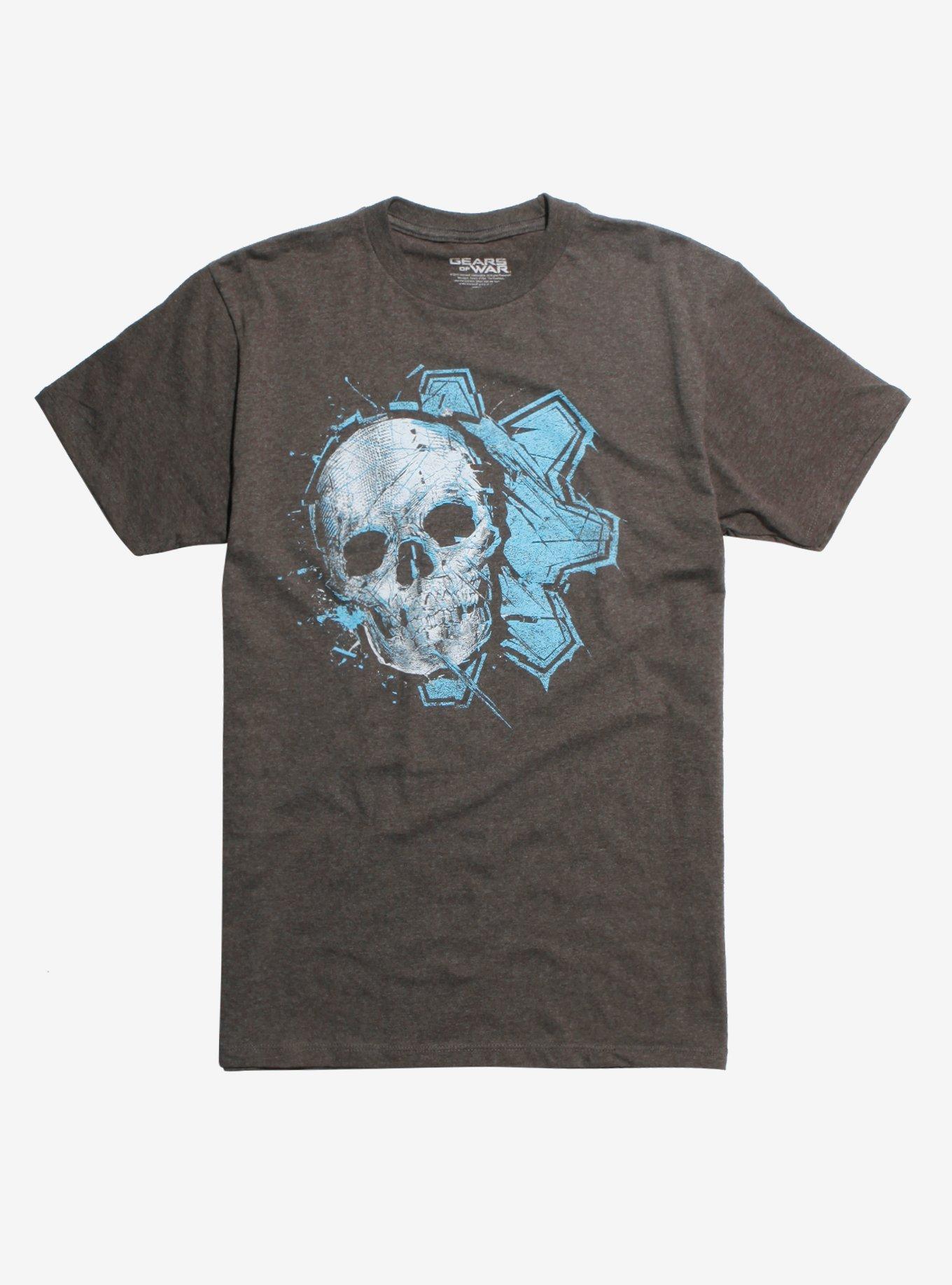 Gears Of War Logo T-Shirt Hot Topic Exclusive, GREY, hi-res