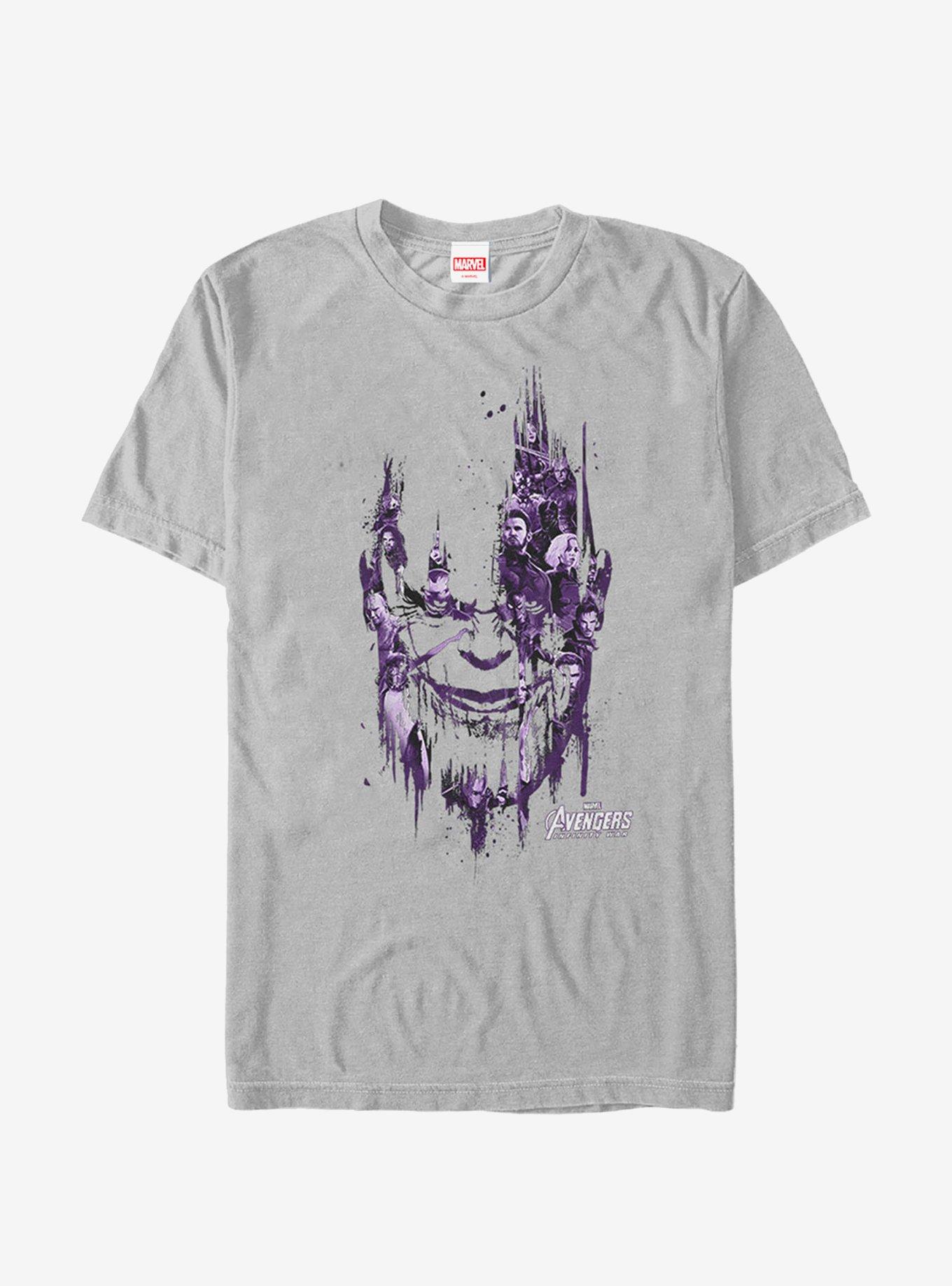 Marvel Avengers: Infinity War Thanos Face T-Shirt, SILVER, hi-res