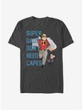 Disney Pixar The Incredibles Super Dads Don't Need Capes T-Shirt, CHARCOAL, hi-res