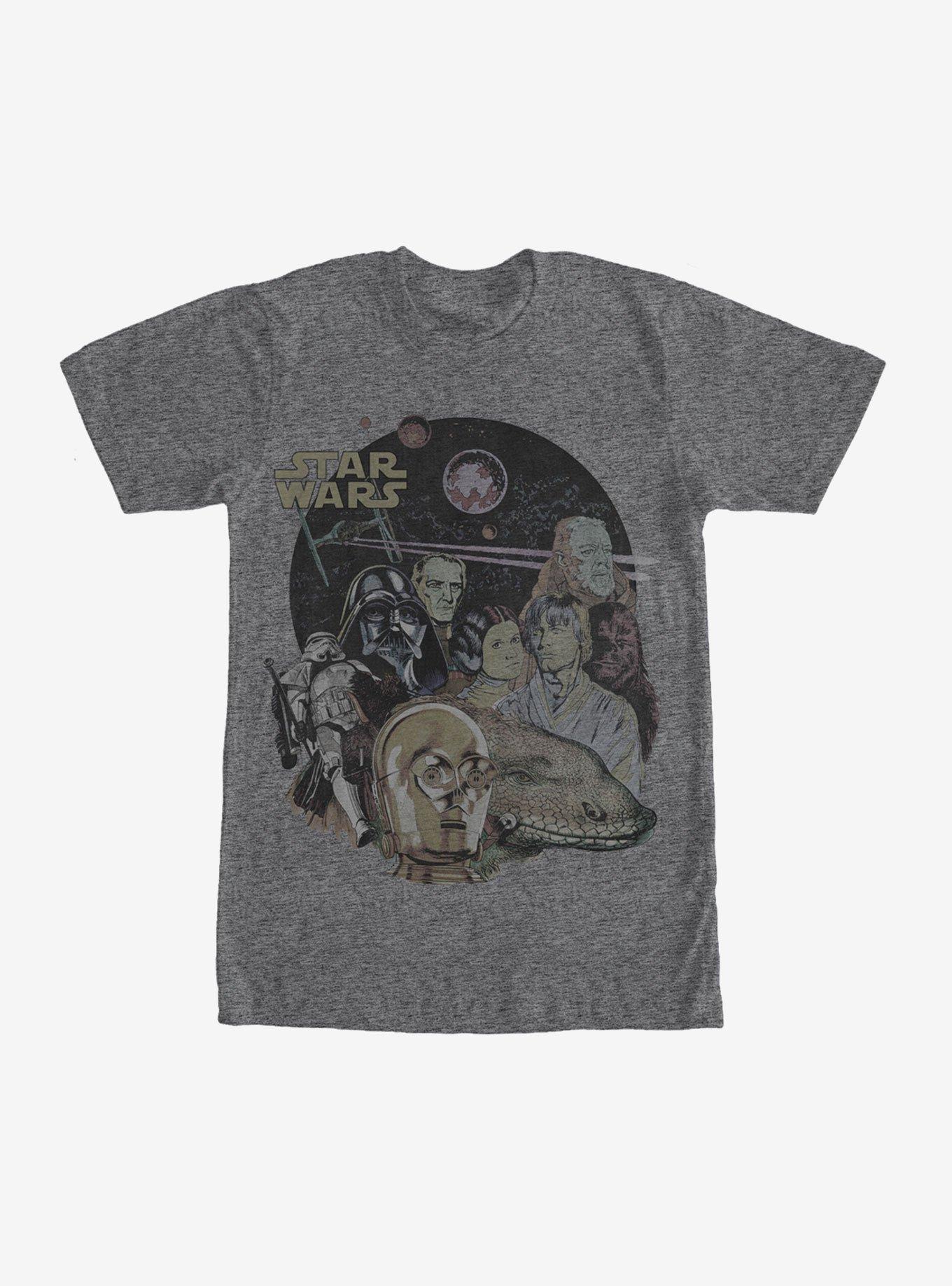 Star Wars Characters and Sandtrooper T-Shirt, CHAR HTR, hi-res