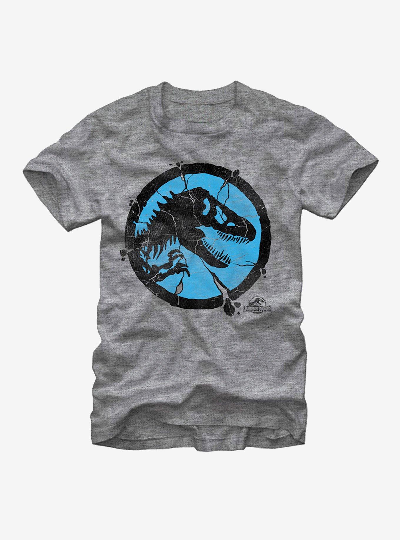 Jurassic World Cracked T. Rex Logo T-Shirt, ATH HTR, hi-res
