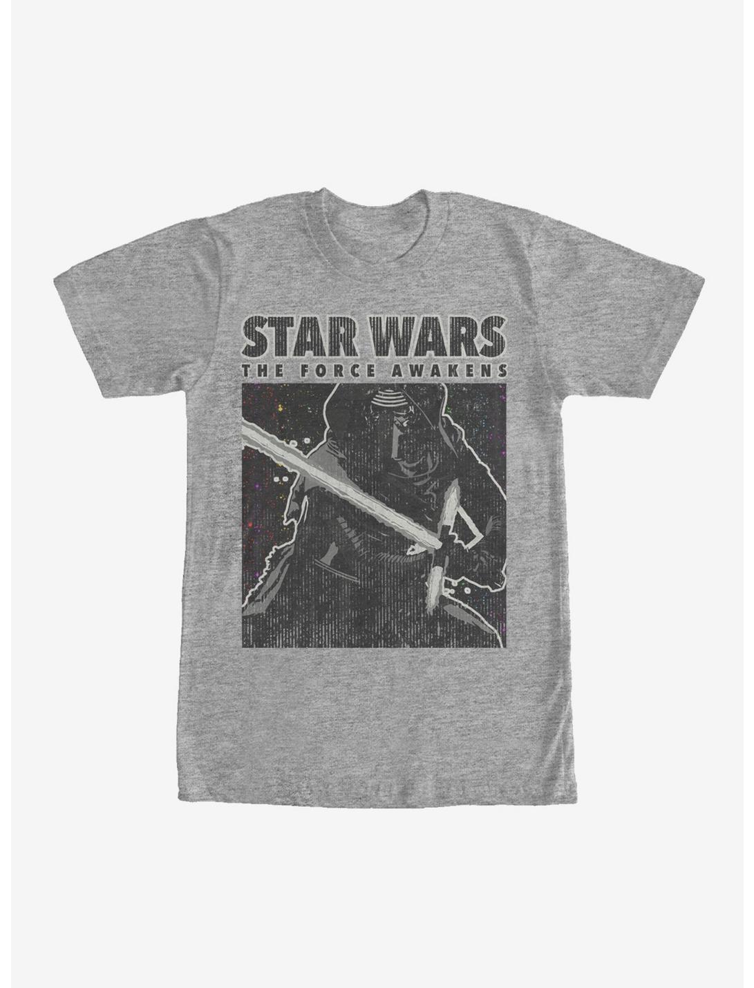 Star Wars Kylo Ren Distressed T-Shirt, ATH HTR, hi-res