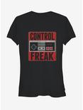 Nintendo Control Freak NES Girls T-Shirt, BLACK, hi-res