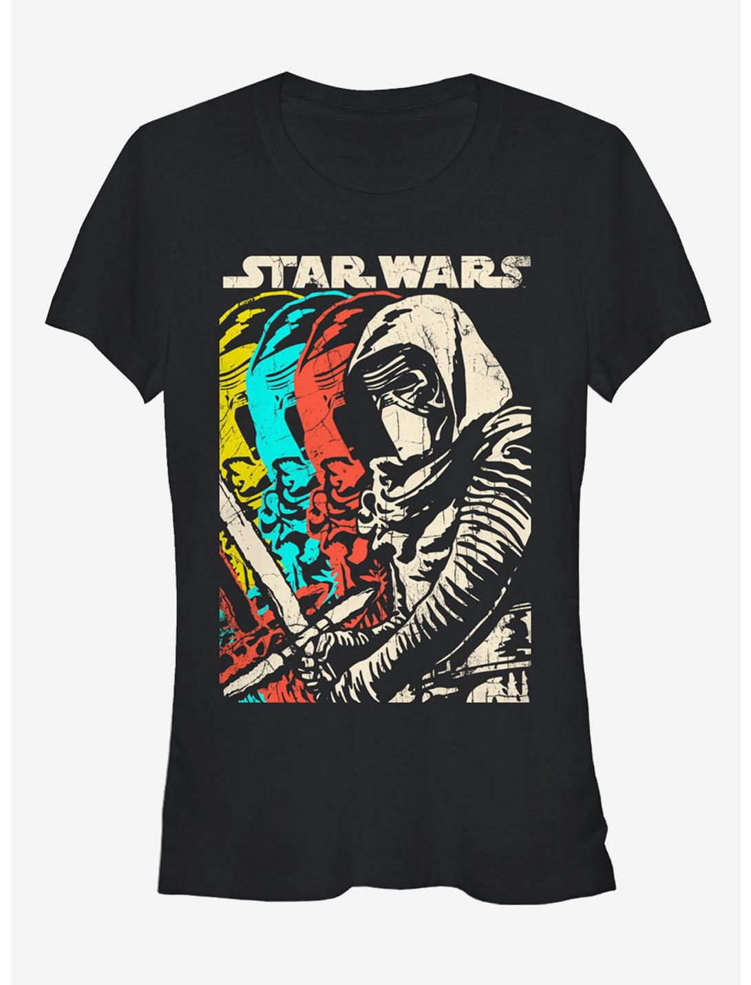 Star Wars Episode VII The Force Awakens Kylo Ren Copies Girls T-Shirt, BLACK, hi-res