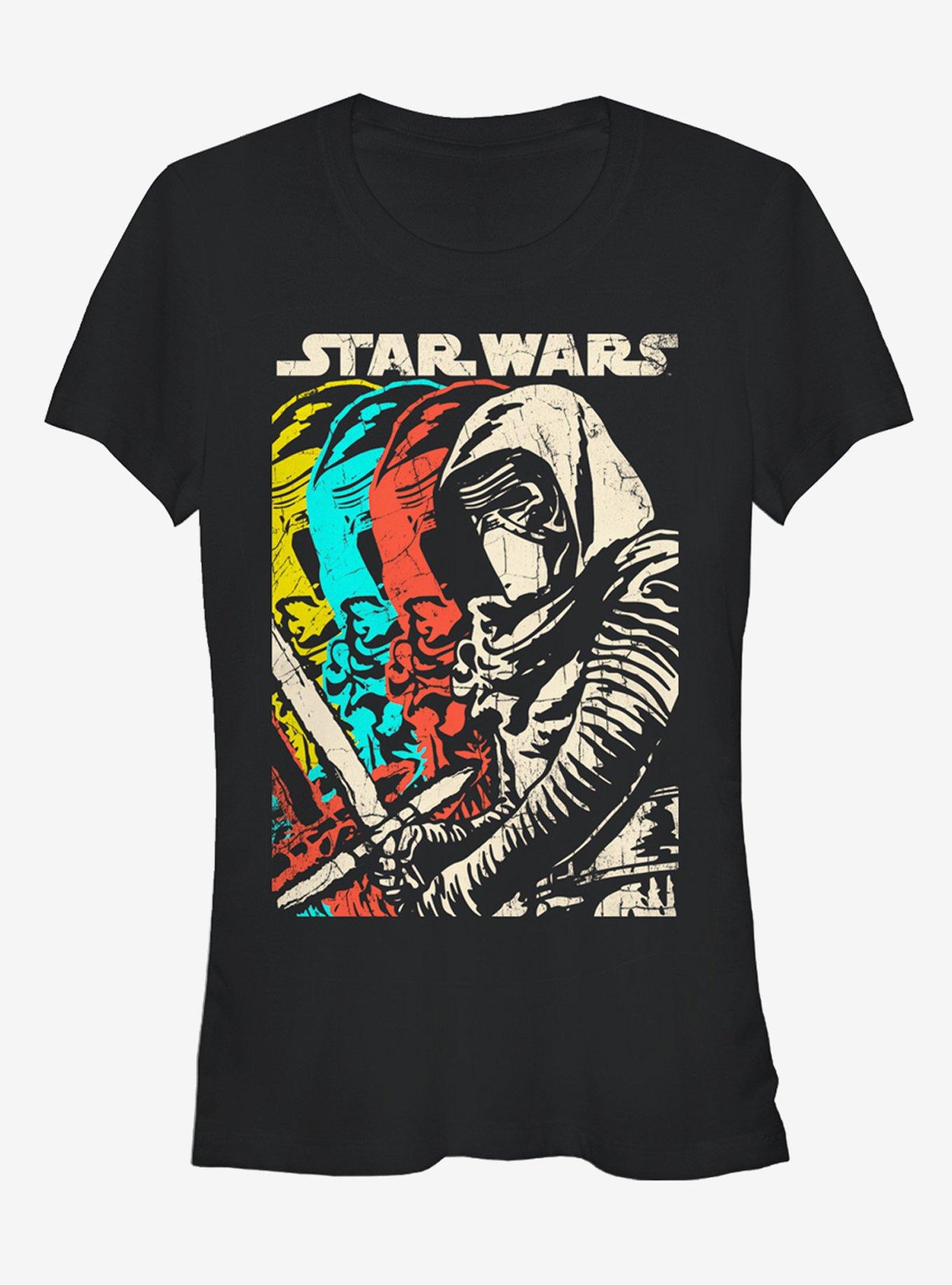 Star Wars Episode VII The Force Awakens Kylo Ren Copies Girls T-Shirt, BLACK, hi-res