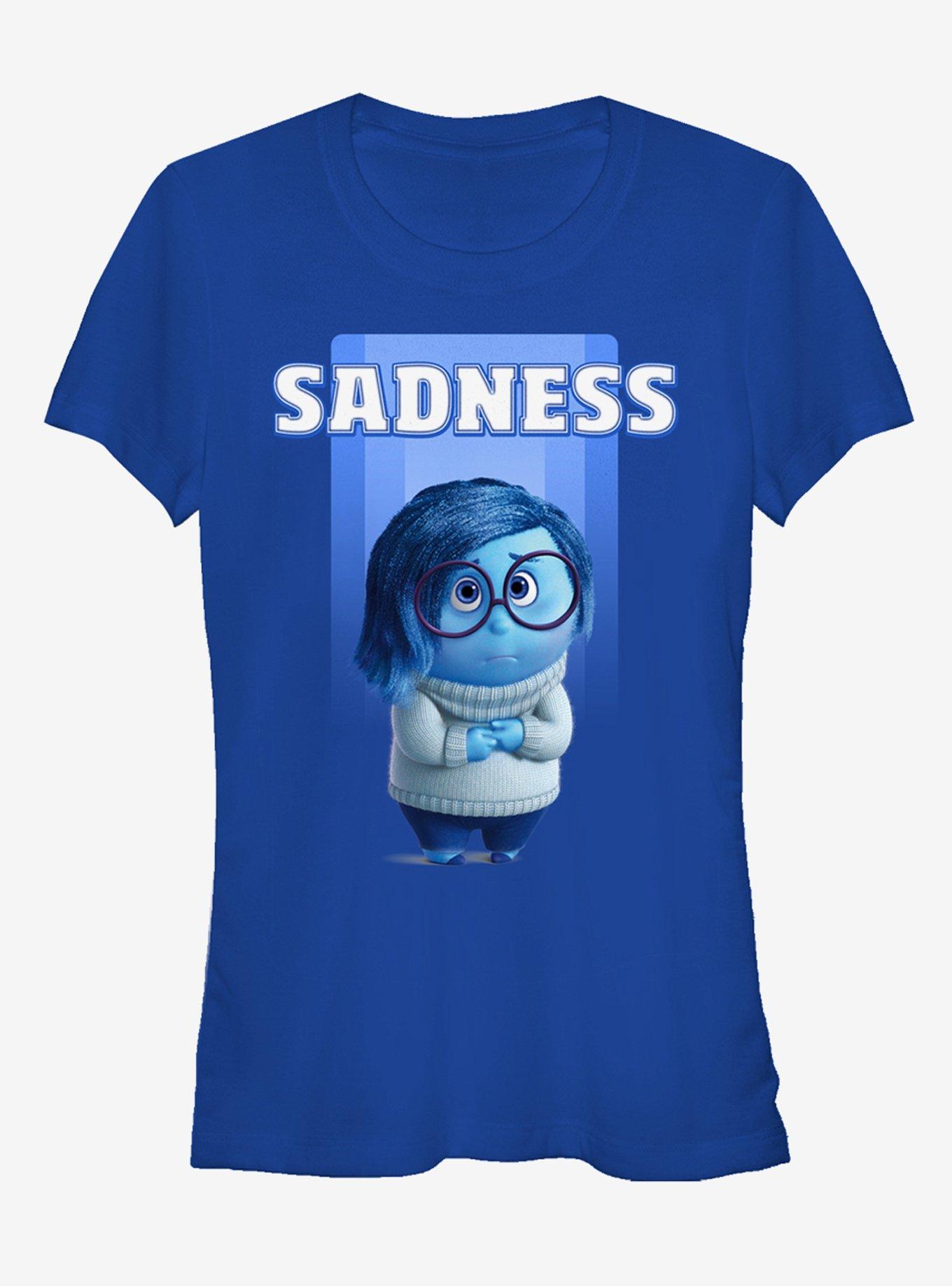 Disney Pixar Inside Out Sadness Portrait Girls T-Shirt, ROYAL, hi-res