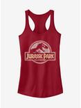 Jurassic Park Logo Henna Print Girls Tank Top, SCARLET, hi-res