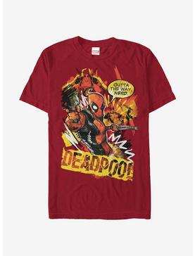 Marvel Deadpool Outta the Way Nerd T-Shirt, CARDINAL, hi-res