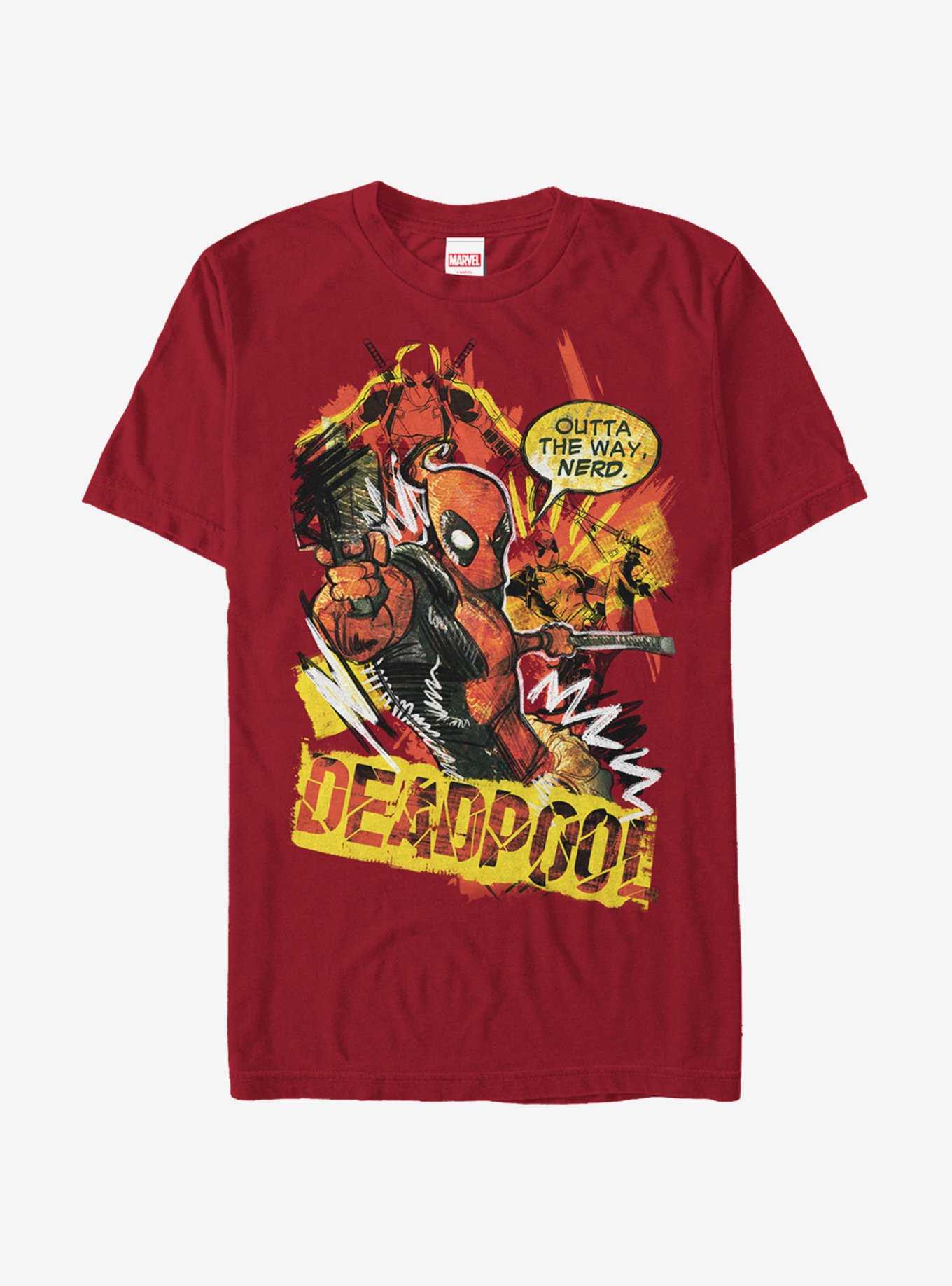 Marvel Deadpool Outta the Way Nerd T-Shirt, , hi-res