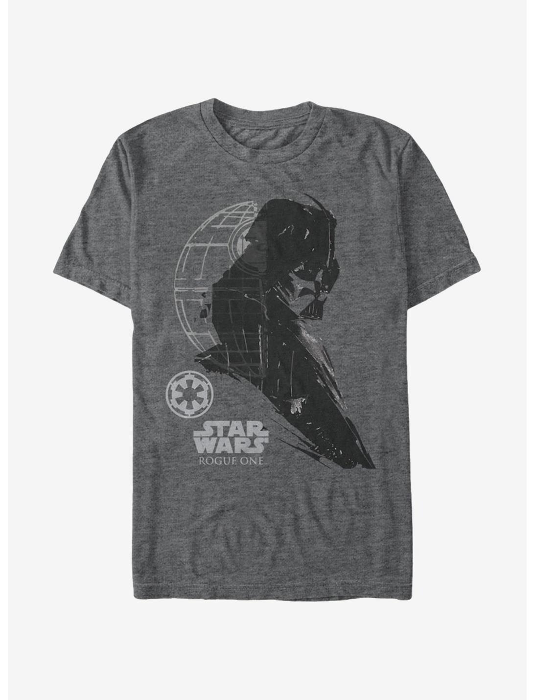 Star Wars Darth Vader Profile Shadow T-Shirt, CHAR HTR, hi-res