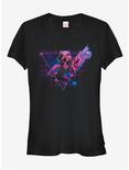 Marvel Guardians of the Galaxy Rocket Triangle Girls T-Shirt, BLACK, hi-res