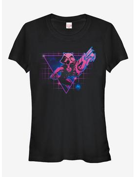 Marvel Guardians of the Galaxy Rocket Triangle Girls T-Shirt, BLACK, hi-res