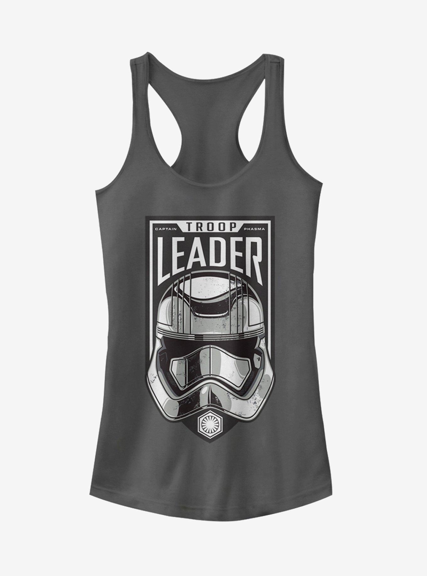 Star Wars Captain Phasma Troop Leader Girls Tank, CHARCOAL, hi-res