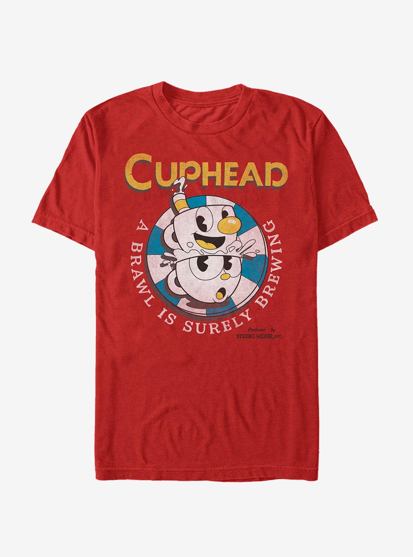 Cuphead A Brawl Is Surely Brewing T-Shirt, , hi-res