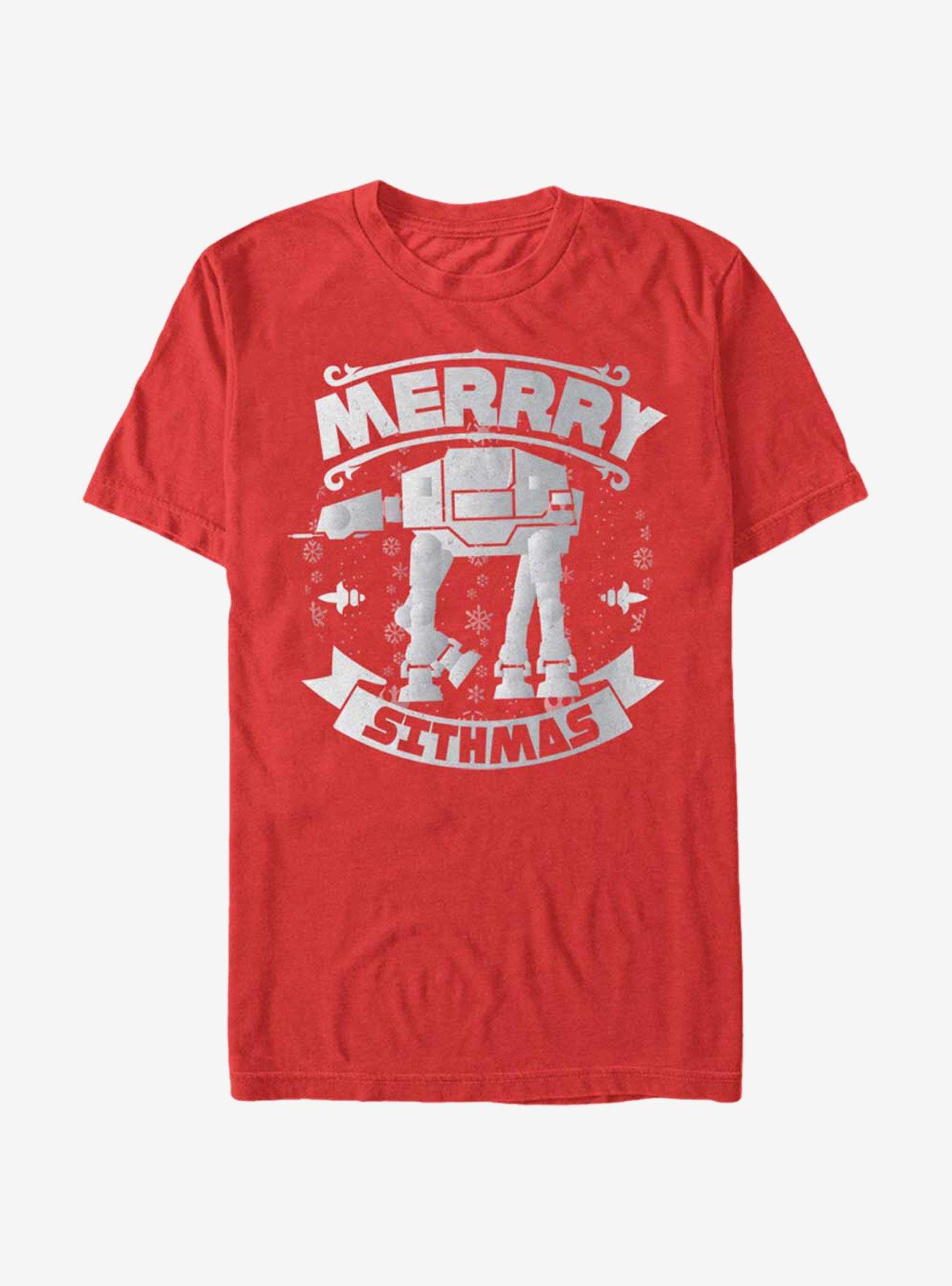 Star Wars Christmas Sithmas AT-AT T-Shirt, RED, hi-res