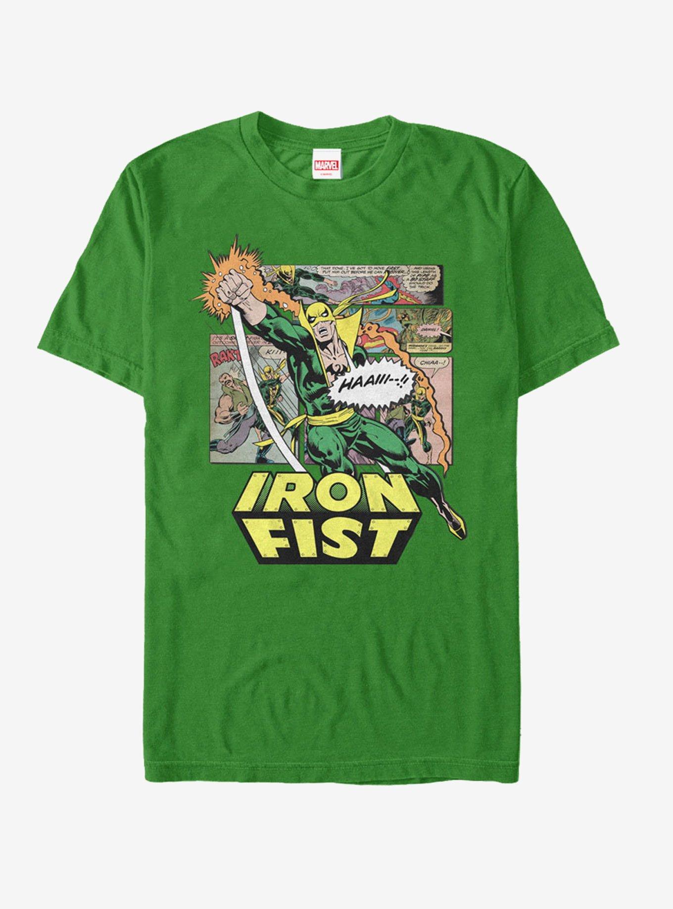 Marvel Iron Fist Comic Book Page T-Shirt, KELLY, hi-res