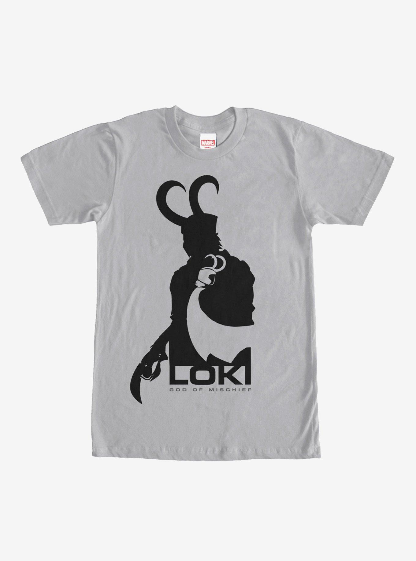 Marvel Loki God of Mischief T-Shirt, SILVER, hi-res