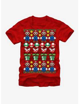 Nintendo Ugly Christmas Sweater Mario T-Shirt, , hi-res