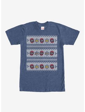 Marvel Deadpool Ugly Holiday T-Shirt, NAVY HTR, hi-res