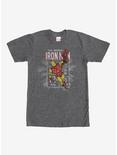 Marvel Iron Man Comic Book Cent T-Shirt, CHAR HTR, hi-res
