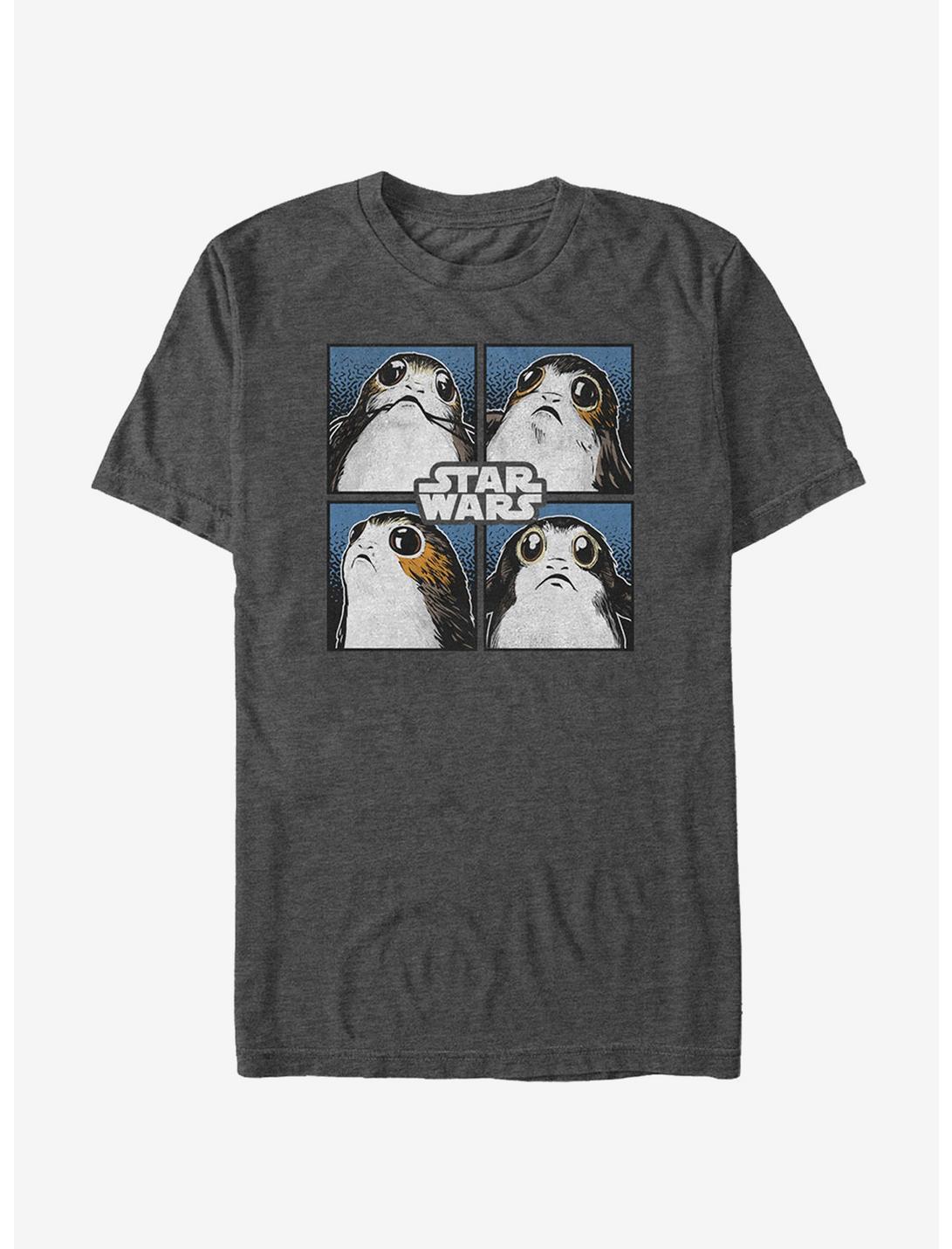 Star Wars Porg Square T-Shirt, CHAR HTR, hi-res