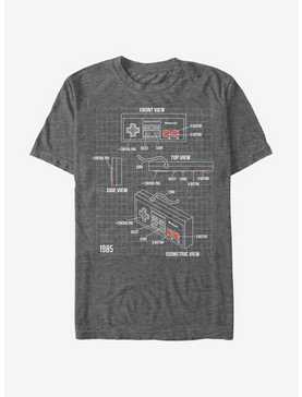 Nintendo Schematic NES Controller T-Shirt, , hi-res